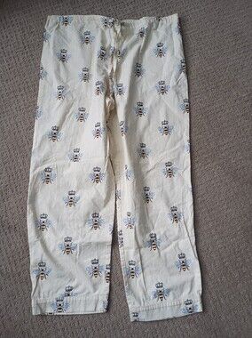 The Cats Pajamas Queen Bee Honeycomb Print Cotton Pajama Pants XL